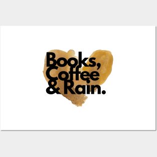 Books, Coffee and Rain Posters and Art